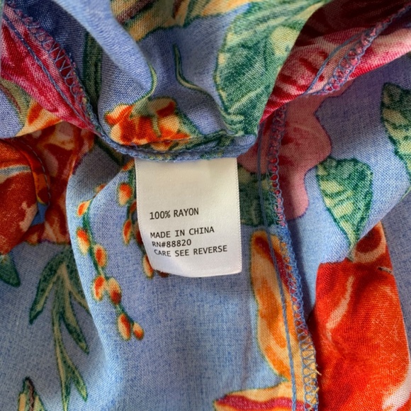 Cynthia Rowley Tropical Hibiscus Wrap Skirt Sarong Women's Size‎ Large new tags - Picture 8 of 9